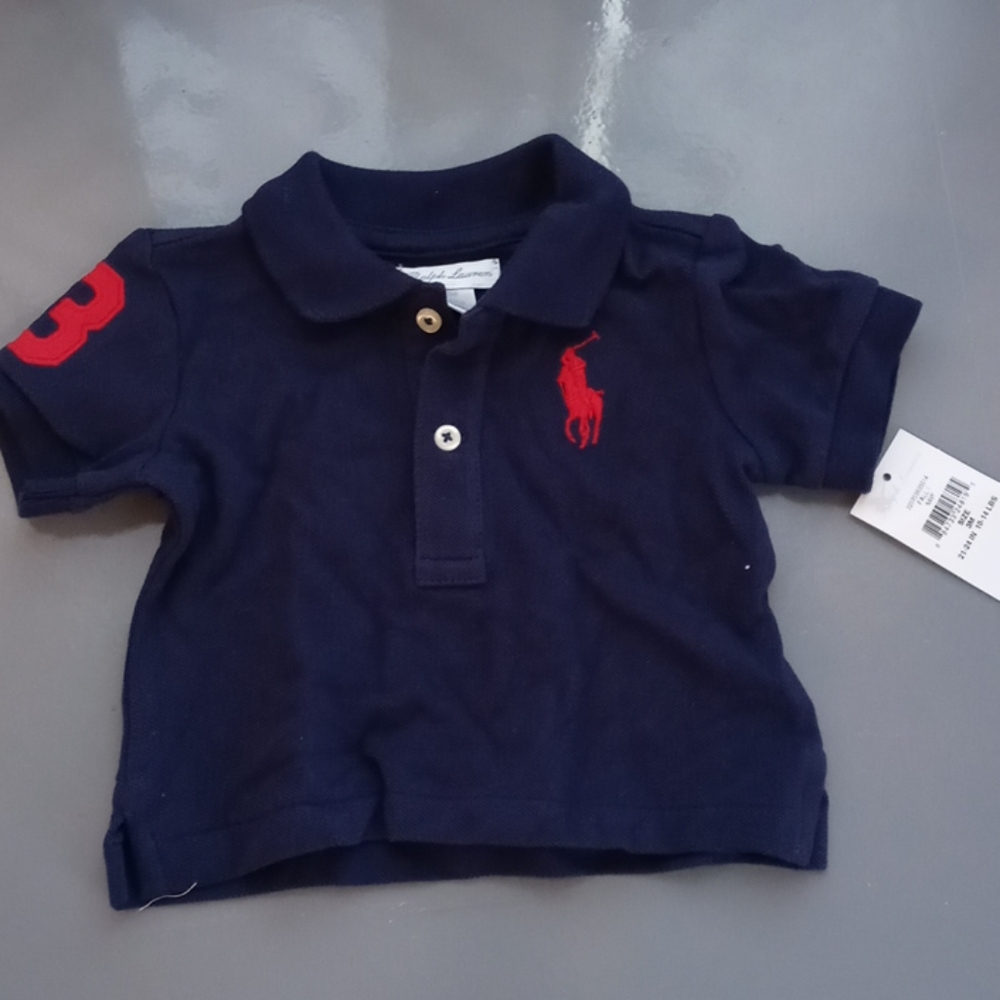 Navy blue baby Ralph Lauren Polo shirt